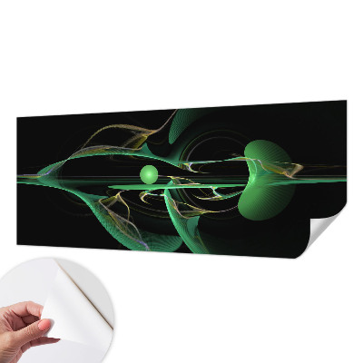 Autocolante de parede fotográfico Ondas verdes