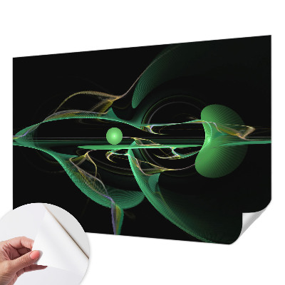 Autocolante de parede fotográfico Ondas verdes