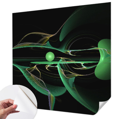 Autocolante de parede fotográfico Ondas verdes