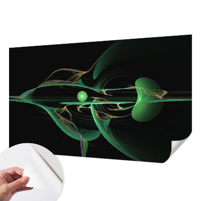 Autocolante de parede fotográfico Ondas verdes