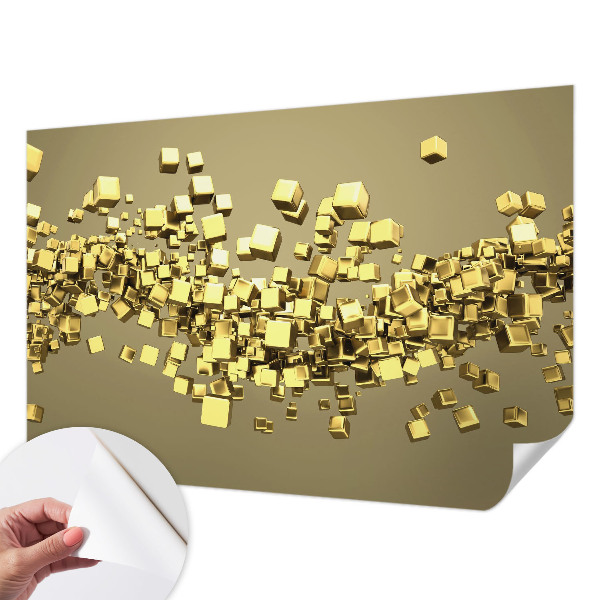 Papel de parede autocolante para sala com estampa de cubos criativos