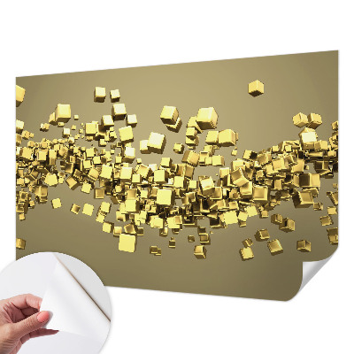 Papel de parede autocolante para sala com estampa de cubos criativos