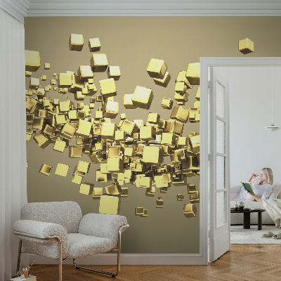 Papel de parede autocolante para sala Cubos criativos