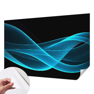 Autocolante de parede fotográfico com padrão de ondas chamativas
