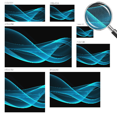 Autocolante de parede fotográfico Ondas chamativas