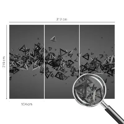 Papel de parede autocolante para quarto com estampa de abstrações geométricas
