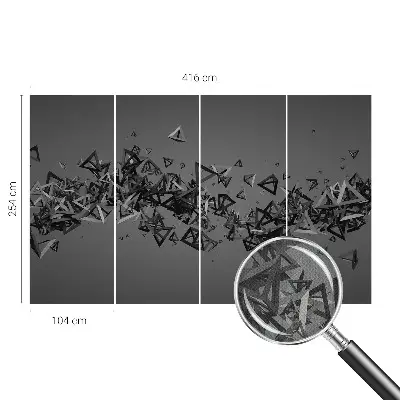 Papel de parede autocolante para quarto com estampa de abstrações geométricas