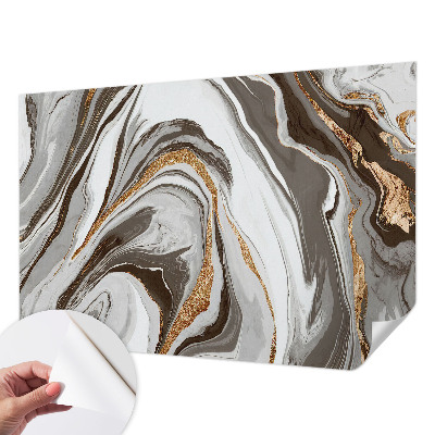 Papel de parede 3D com padrão de espirais de mármore