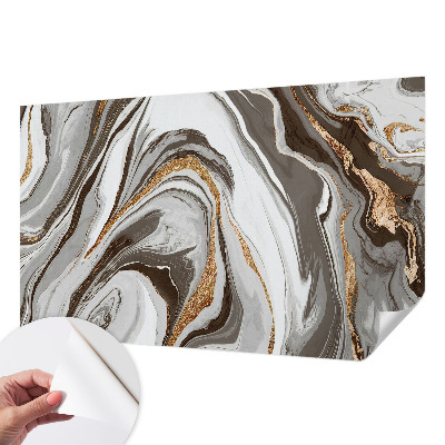 Papel de parede 3D com padrão de espirais de mármore