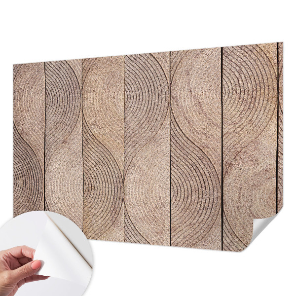 Papel de parede para criança com padrão de ondas em estilo madeira