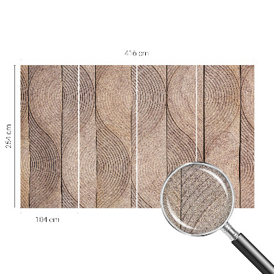 Papel de parede para criança Ondas de madeira