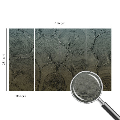 Papel de parede 3D Anéis de madeira