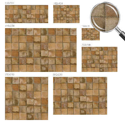 Papel de parede para criança com estampa de mosaico rústico