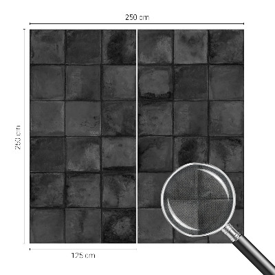 Papel de parede autocolante para sala com padrão de azulejos cinza