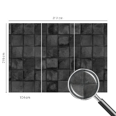 Papel de parede autocolante para sala Azulejos cinza