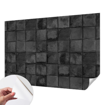 Papel de parede autocolante para sala Azulejos cinza