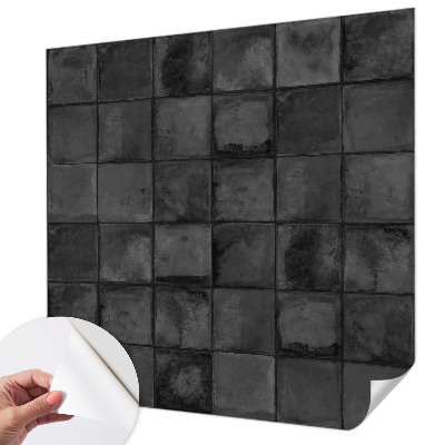 Papel de parede autocolante para sala Azulejos cinza
