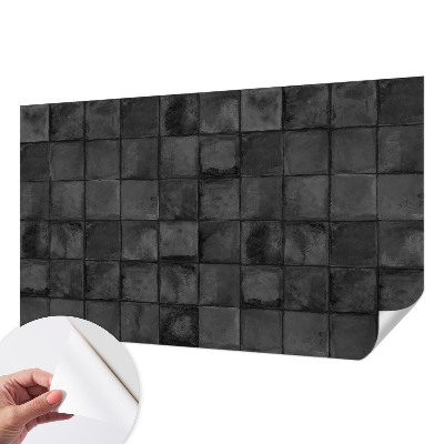 Papel de parede autocolante para sala Azulejos cinza