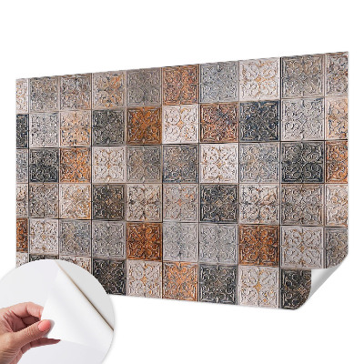 Papel de parede autocolante para quarto com estampa de azulejos ornamentais