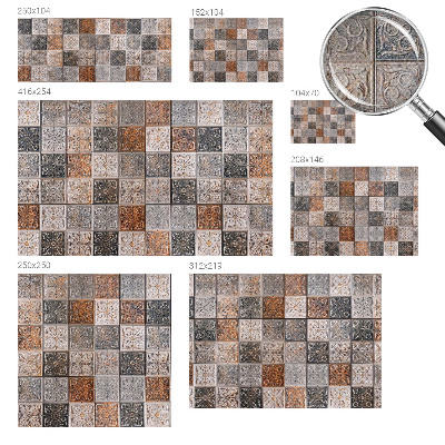 Papel de parede autocolante para quarto com estampa de azulejos ornamentais