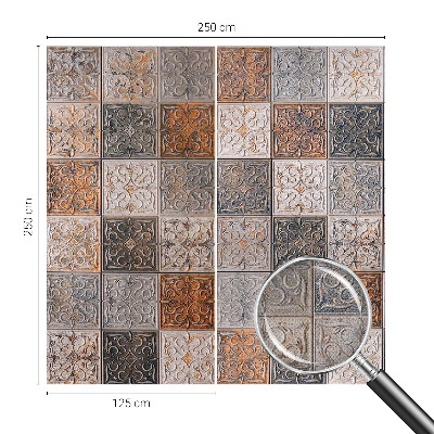 Papel de parede autocolante para quarto com estampa de azulejos ornamentais