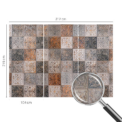 Papel de parede autocolante para quarto com estampa de azulejos ornamentais