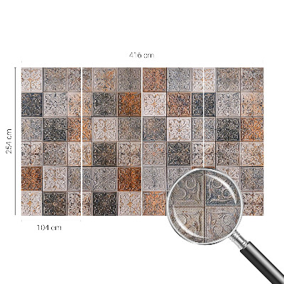 Papel de parede autocolante para quarto com estampa de azulejos ornamentais
