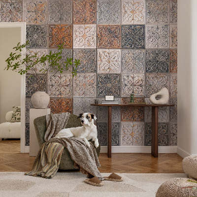 Papel de parede autocolante para quarto com estampa de azulejos ornamentais