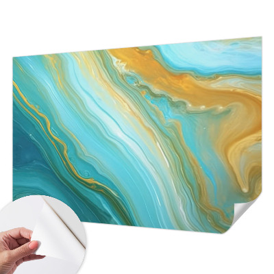 Papel de parede autocolante para quarto Ondas abstratas