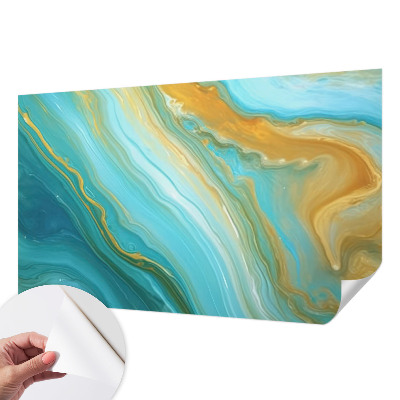 Papel de parede autocolante para quarto Ondas abstratas