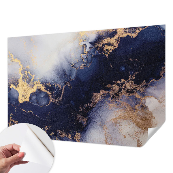 Autocolante de parede fotográfico Ondas azul-marinho
