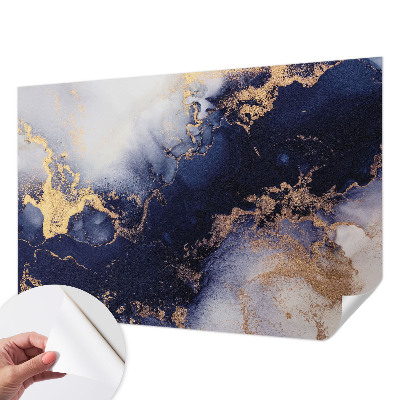 Autocolante de parede fotográfico Ondas azul-marinho