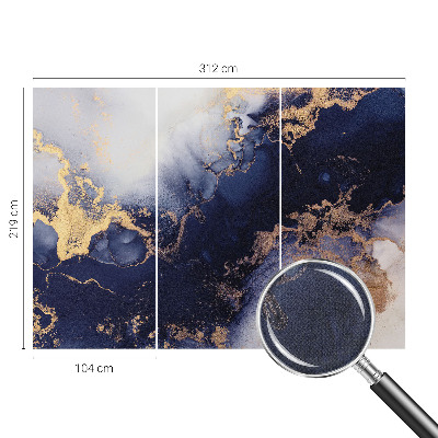Autocolante de parede fotográfico Ondas azul-marinho