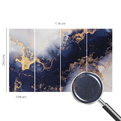Autocolante de parede fotográfico Ondas azul-marinho