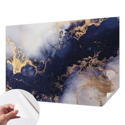 Autocolante de parede fotográfico Ondas azul-marinho