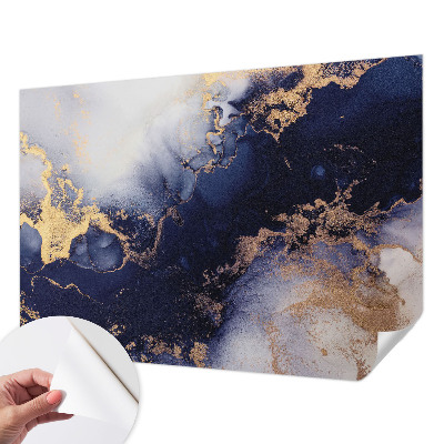 Autocolante de parede fotográfico Ondas azul-marinho