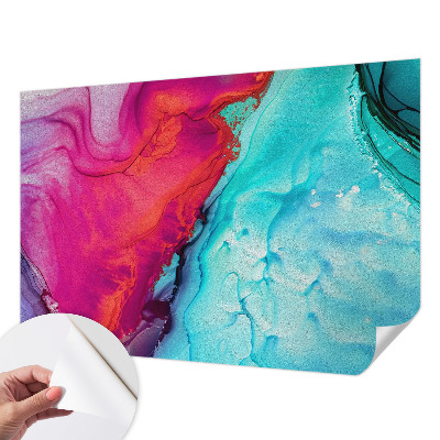 Papel de parede autocolante para quarto Onda colorida