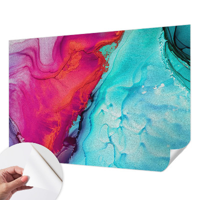 Papel de parede autocolante para quarto Onda colorida