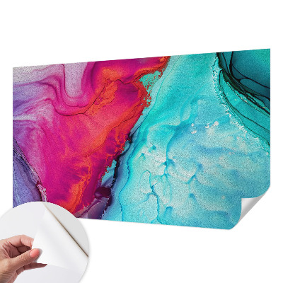 Papel de parede autocolante para quarto Onda colorida
