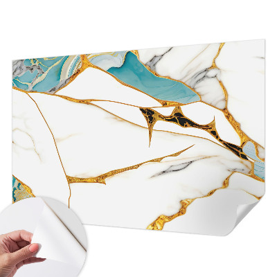 Papel de parede infantil com padrão de mármore elegante