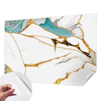 Papel de parede infantil com padrão de mármore elegante
