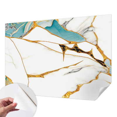 Papel de parede infantil com padrão de mármore elegante