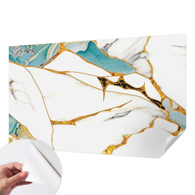 Papel de parede infantil com padrão de mármore elegante