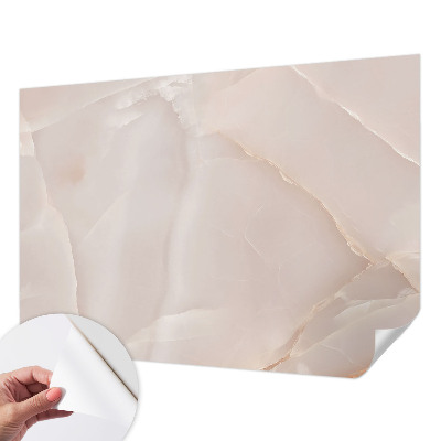 Papel de parede autocolante para quarto com padrão de mármore rosa