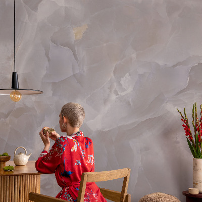 Papel de parede para criança com padrão de ondas em aparência de mármore