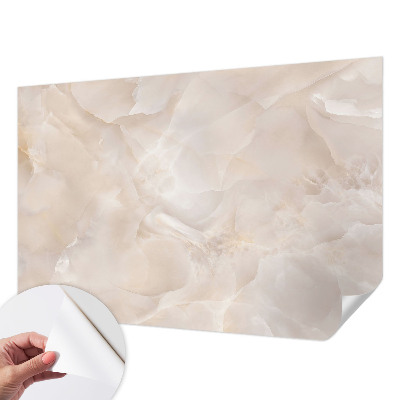 Papel de parede autocolante para quarto com padrão de mármore delicado