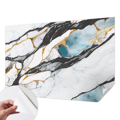 Papel de parede autocolante com padrão de mármore elegante