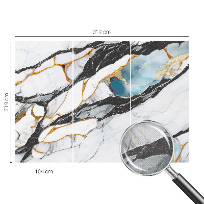 Papel de parede autocolante com padrão de mármore elegante