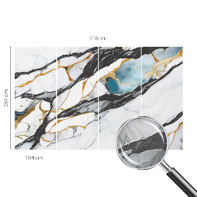 Papel de parede autocolante com padrão de mármore elegante