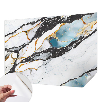 Papel de parede autocolante com padrão de mármore elegante